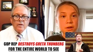 GOP powerhouse DESTROYS clueless Greta Thunberg in front of the entire world [upl. by Dorisa]