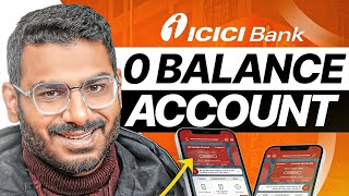 ICICI Bank Zero Balance Account Opening Online  New Update [upl. by Atokad]