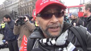 Anti Bedroom Tax Protest at Trafalgar Square and Downing St London 30032013 [upl. by Neerol23]