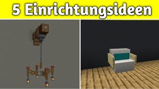 5 coole Einrichtungsideen für dein Haus  Minecraft Tutorial [upl. by Colon826]