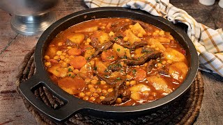 Guiso de carne con garbanzos y patatas COCINA TRADICIONAL PARA CHUPARSE LOS DEDOS [upl. by Groeg]