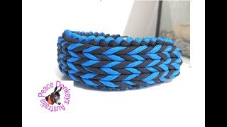 Modified Sanctified two colour centre chain paracord dog collar instructions [upl. by Etireugram857]