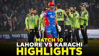 Full Highlights  Lahore Qalandars vs Karachi Kings  Match 10  HBL PSL 9  M2A1A [upl. by Nnyllatsyrc]