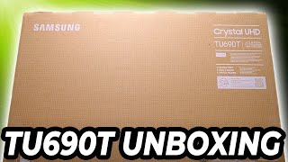 Samsung TU690T Television Unboxing What to Expect [upl. by Asetal441]