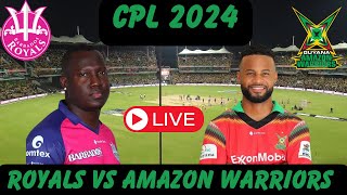 CPL 2024 Match Barbados Royals vs Guyana Amazon Warriors Live Watch Along [upl. by Suirtimid]