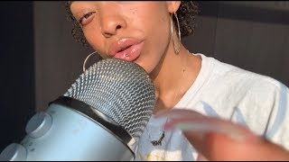 ASMR Lipgloss Application ♡ Light Tapping Smacking Mouth Sounds [upl. by Lovel]