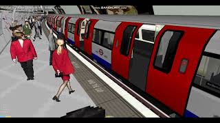 Openbve LT1995 Stock Train Arriving amp Departing at Embankment 1805 [upl. by Dexter]