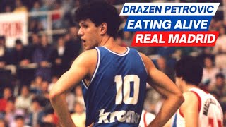 Drazen Petrovic 47 pts EATING ALIVE Real Madrid  1988 [upl. by Pearlman]