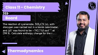 The reaction of cyanamide NH2CN s with dioxygen was carried out in a bomb calorimeter and Δ [upl. by Eelrahc957]