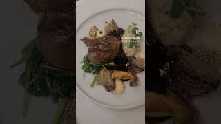 Beef fillet truffle potatoes amd celeriac purée foie gras sauce chefcheflife [upl. by Dallis]