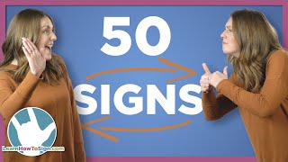 50 Basic ASL Conversational Signs [upl. by Christiane950]