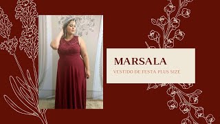 VESTIDO FESTA MARSALA PLUS SIZE  CASAMENTO MADRINHA FORMATURA  GRIFE VELASCO [upl. by Evelinn]