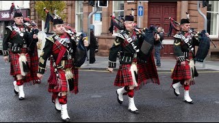 Bagpipes And Drums Of The Royal Regiment Scotland [upl. by Bain]