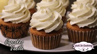 Recette de Cupcakes à la Vanille Cœur Praliné [upl. by Kaylyn234]