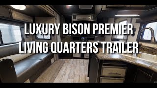 2016 Bison Premier 17 Living Quarters 4 Horse Trailer Walkthrough [upl. by Airekal686]