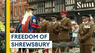 The Royal Yeomanry Regiment is presented with Freedom of Shrewsbury [upl. by Ecirtak]