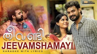 Jeevamshamayi Karaoke With Lyrics  Theevandi Movie  August Cinemas  Kailas Menon  Shreya Ghoshal [upl. by Irol581]