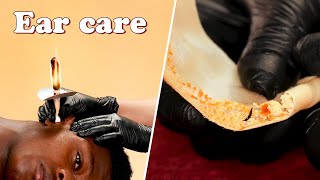 Mens Facial With Relaxing Ear Care amp Ear Candling  Stimulated Beauty [upl. by Ivanna917]