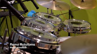 Remo Rototoms Drumhead Shootout with Black Dots Pinstripes and Coated Ambassadors [upl. by Adoree]