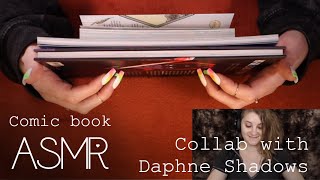 ASMR Fave comic books collab ft Daphne Shadows ASMR 🎧 soft spokenwhispering tapping tracing [upl. by Acirtap846]