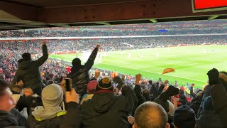 LIVERPOOL AWAY END GO MAD FOR DIAZ’S GOAL  Arsenal 02 Liverpool [upl. by Ignatzia132]