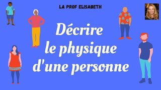 Comment décrire le physique dune personne en françaisNiveau A1 de FLE😍English subtitles available [upl. by Ilarin]