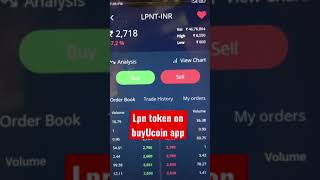 Lpn token live on buyucoin  lpnt cryptocurrency shorts short lpnt cryptocurrency [upl. by Natale]