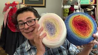 195 Yarn Video  Herrschners Mystery Gradient Mill Ends and Afghan Yarn Sale [upl. by Siaht654]