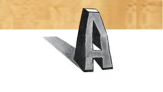 Pencil Art Drawing 3D Letters Drawing easy 3d [upl. by Macpherson870]