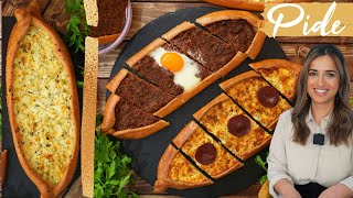 Türkische Pide Schiffe mit Käse Sucuk Hackfleisch Ei  Peynirli Kiymali Pide  Kikis Kitchen [upl. by Shishko931]