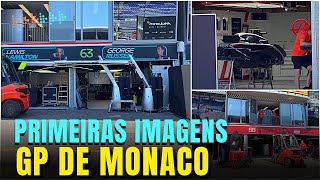 F1 2023  BOX DA MERCEDES E FERRARI CARRO DA HAAS ASA DA ALPINE  PRIMEIRAS IMAGENS GP DE MONACO [upl. by Ronoh]