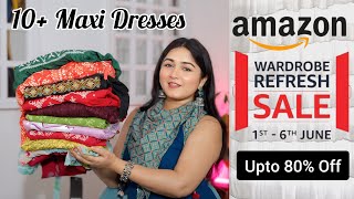 10 Amazon Maxi Dresses Haul Under Rs1199 80 Off Wardrobe Refresh Sale amazon maxidress [upl. by Yttak]