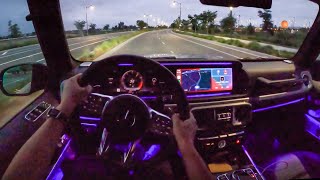 2021 MercedesAMG G63 POV Sunrise Drive [upl. by Anoli544]