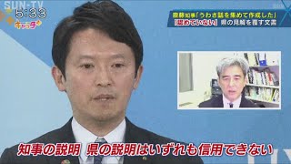 兵庫県斎藤知事の主張を覆す文書が存在 ～元県民局長 「認めていない」～【特集】懲戒処分は公益通報者保護法違反では？弁護士と大学教授の見解 [upl. by Zetrom]