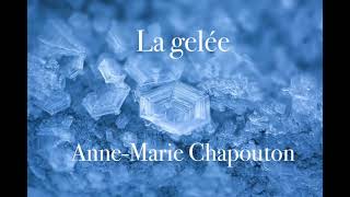 ☃️❄️Poésie ☃️❄️ La Gelée ☃️❄️ AnneMarie CHAPOUTON ☃️❄️ [upl. by Sheldon]