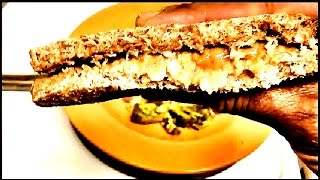 Healthy Protein Peanut Butter Oatmeal Sandwich Recipe [upl. by Ramsden]