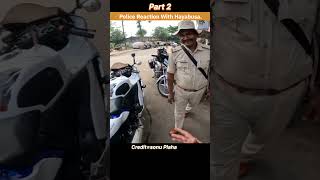 SonuPlaha 2 लाख रुपए का नंबर प्लेट police reaction hayabusa reaction suparbike police short [upl. by Adnarb]