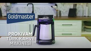 Goldmaster Prokıvam Beyaz Geniş Hazne Çelik Cezveli Akıllı Yerleştirmeli Türk Kahve Makinesi GM9900B [upl. by Abraham]