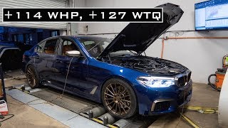 BMW M550i GETS DYNO TUNED [upl. by Aidiruy482]