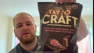 Tayto Craft Slow Roasted Beef amp Peppercorn Flavour Crisps  Review Ireland 🇮🇪 [upl. by Anilam137]