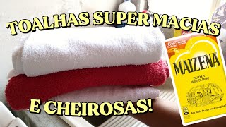 TOALHAS DE BANHO SUPER MACIAS SEM USAR AMACIANTE 😍🧺 DICA FÁCIL PRA TIRAR MAU CHEIRO E MANCHAS 😍🧺🧺 [upl. by Vevay]