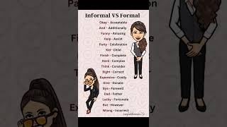 Informal vs Formal💫english vocabulary education shortsvideo ytviral Famotivational128 [upl. by Millur]