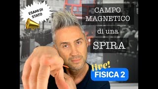 CAMPO MAGNETICO SPIRA spira percorsa da corrente II la fisica che ci piace [upl. by Peppi470]