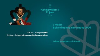 Bekendmaking nominaties Koning Willem I Prijzen 2024 [upl. by Naivaj274]