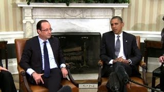 President Obamas Bilateral Meeting with President Francois Hollande of France [upl. by Adaiha]