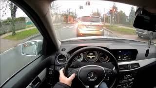 POV Mercedes Benz C Class C200 Manual W204 S204 ASMR Łódź  S14 [upl. by Ennairej320]