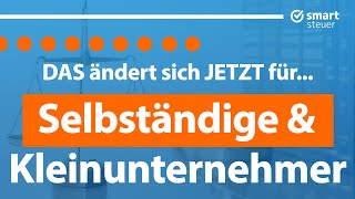 Neues Gesetz DAS ändert sich JETZT für Selbständige amp Kleinunternehmer [upl. by Senecal]