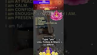 Morning Mantra wisdom manifestation affirmations [upl. by Carolyne]