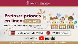 Preinscripciones en línea 20242025 [upl. by Resee196]