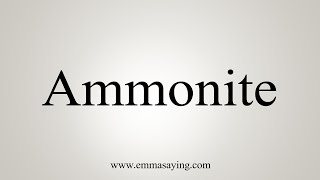 How To Say Ammonite [upl. by Aissatsana]